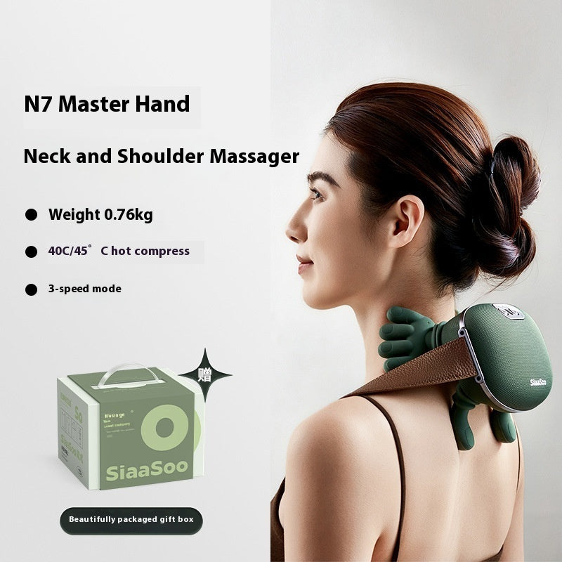 Electric Wireless Neck and Shoulder Massager – Back and Muscle Kneading Massage Shawl for Pain Relief and Relaxation
