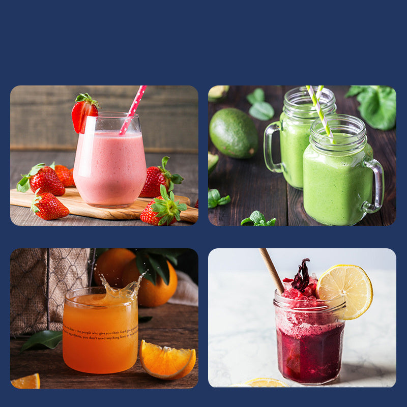 6-Blade Portable Blender – Mini Juicer Cup with USB Rechargeable Smoothie Maker & Ice Crusher