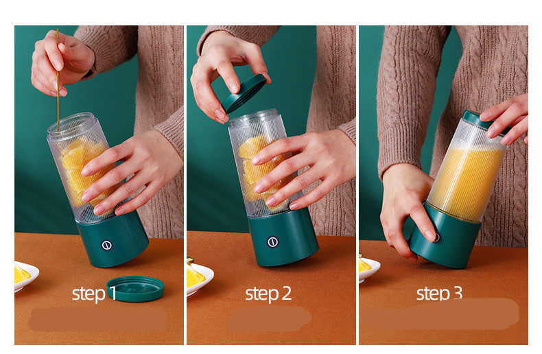 Rechargeable Portable Juicer Cup – Small Fruit Juice Blender for Smoothies and Shakes