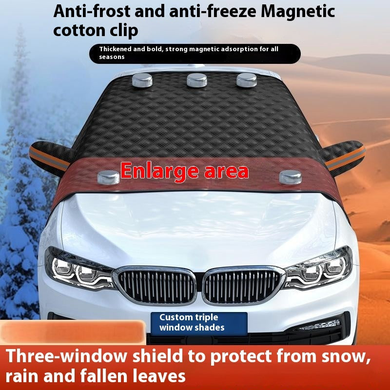 Premium XL Car Snow Protective Windshield Cover – 6-Layer Magnetic Suction, Anti-Freezing Winter Protection
