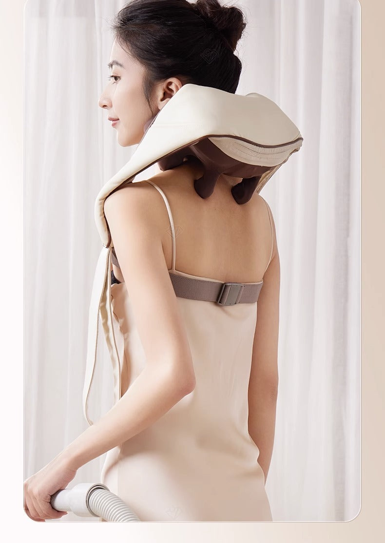 Deep kneading massager for full body relaxation relieves tension in neck shoulders back and trapezius muscles