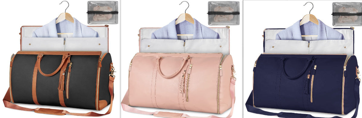 Large Capacity Travel Duffle Bag – Women’s Handbag, Folding Suit Bag, Waterproof Tote