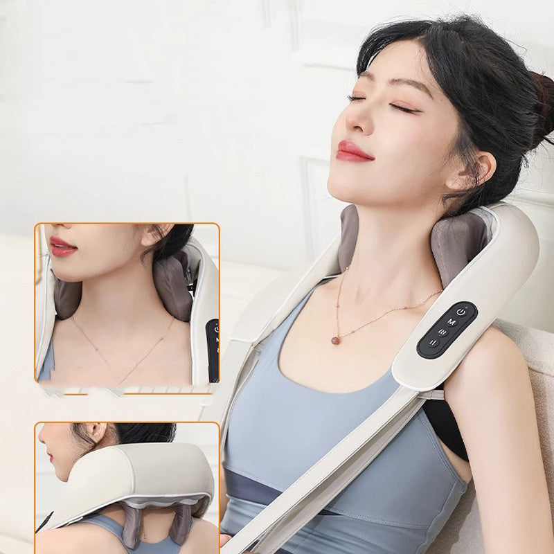 Deep kneading massager for full body relaxation relieves tension in neck shoulders back and trapezius muscles