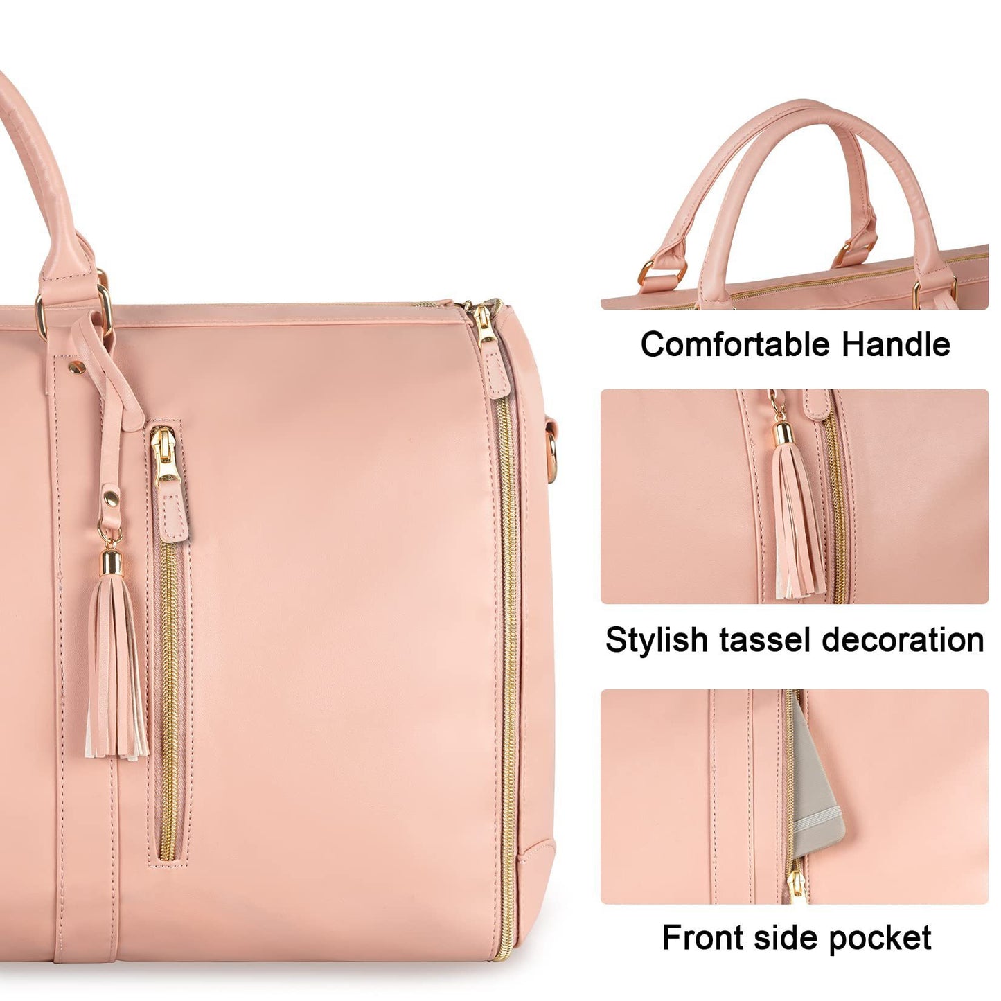 Large Capacity Travel Duffle Bag – Women’s Handbag, Folding Suit Bag, Waterproof Tote