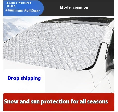 All-Weather Car Windshield Snow Cover – Heavy-Duty Fabric, Anti-Ice & Sun Protection