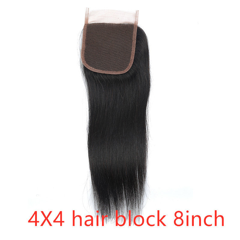 Real Human Hair Straight Wave Extensions – Natural Color Weft Curtain Wig