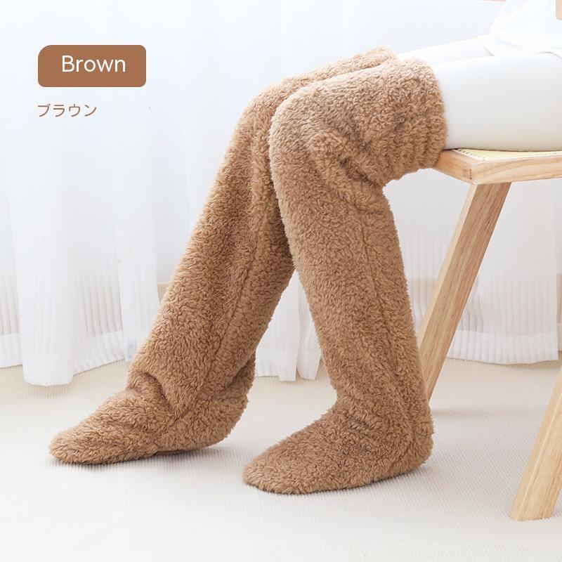 Goodbye Cold Nights! Cozy Over-Knee Fuzzy Socks for Snug Winter Warmth
