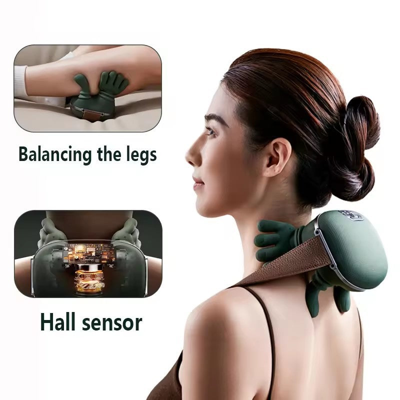 Electric Wireless Neck and Shoulder Massager – Back and Muscle Kneading Massage Shawl for Pain Relief and Relaxation