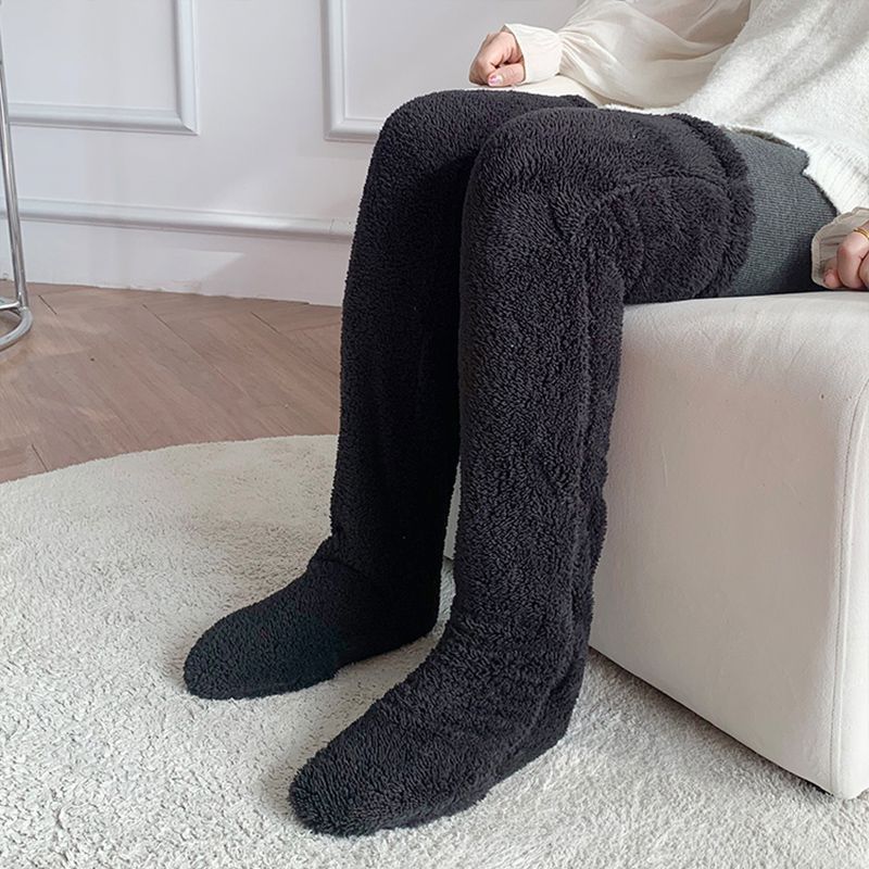 Goodbye Cold Nights! Cozy Over-Knee Fuzzy Socks for Snug Winter Warmth