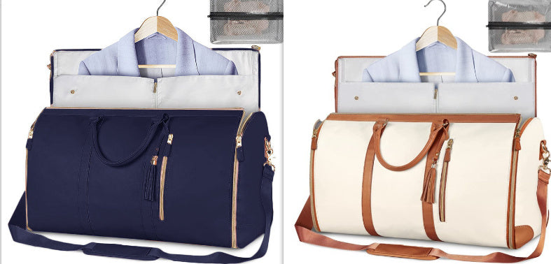 Large Capacity Travel Duffle Bag – Women’s Handbag, Folding Suit Bag, Waterproof Tote