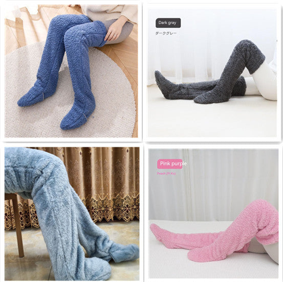 Goodbye Cold Nights! Cozy Over-Knee Fuzzy Socks for Snug Winter Warmth