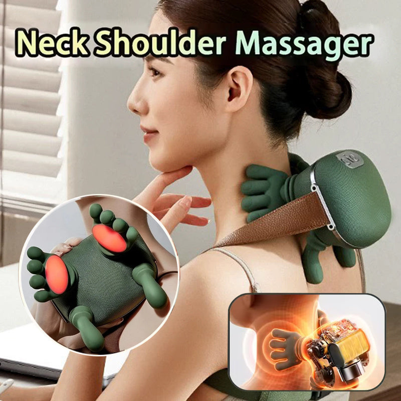 Electric Wireless Neck and Shoulder Massager – Back and Muscle Kneading Massage Shawl for Pain Relief and Relaxation