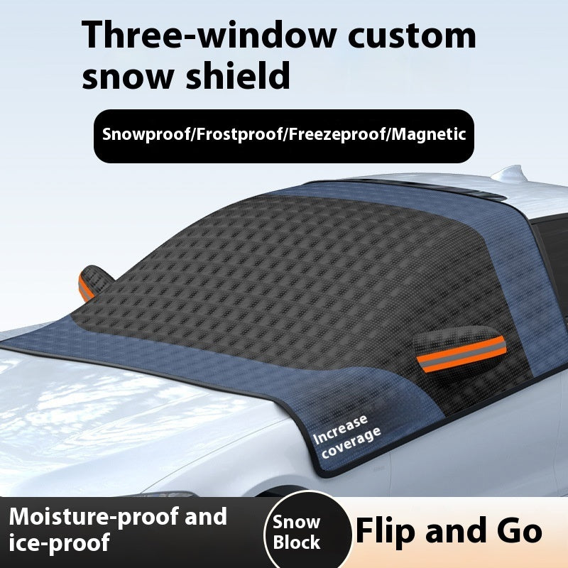 Premium XL Car Snow Protective Windshield Cover – 6-Layer Magnetic Suction, Anti-Freezing Winter Protection