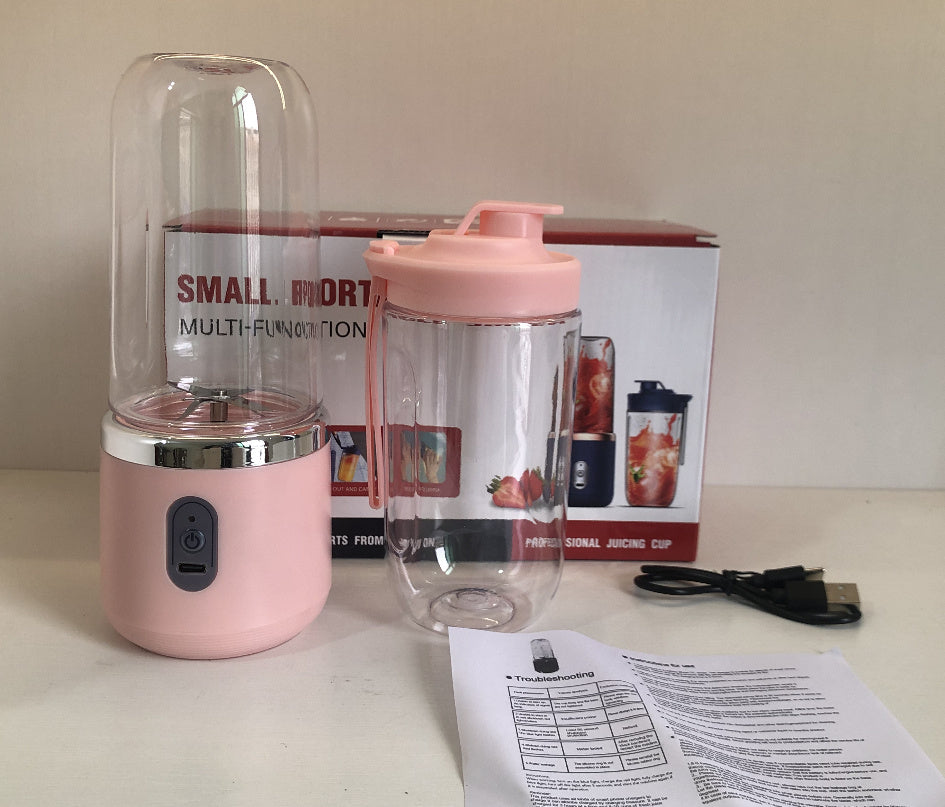 6-Blade Portable Blender – Mini Juicer Cup with USB Rechargeable Smoothie Maker & Ice Crusher