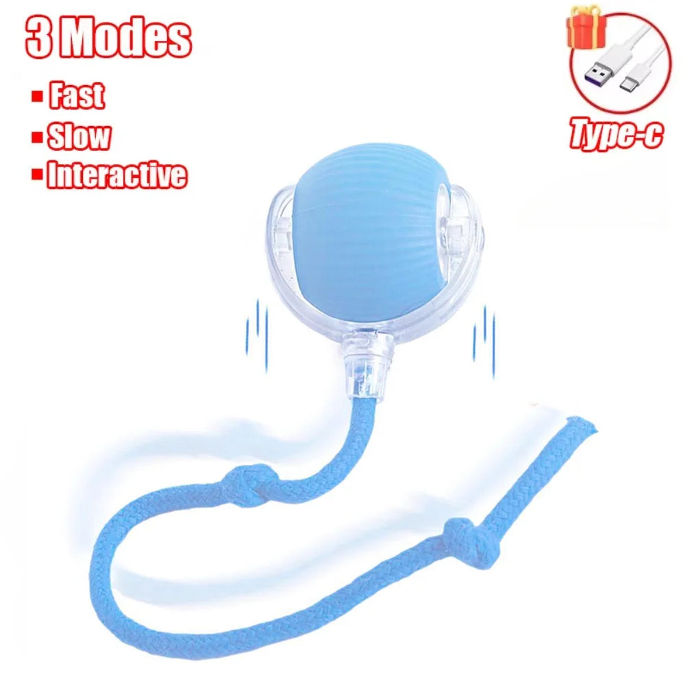 Rechargeable Cat Interactive Ball Toy – Auto Rolling Mouse with Tail"