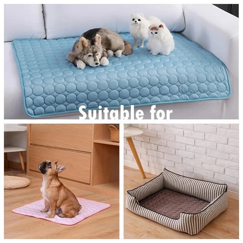 Extra Large Dog Cooling Mat – Summer Cold Bed for Small & Large Dogs, Cats, and Pets