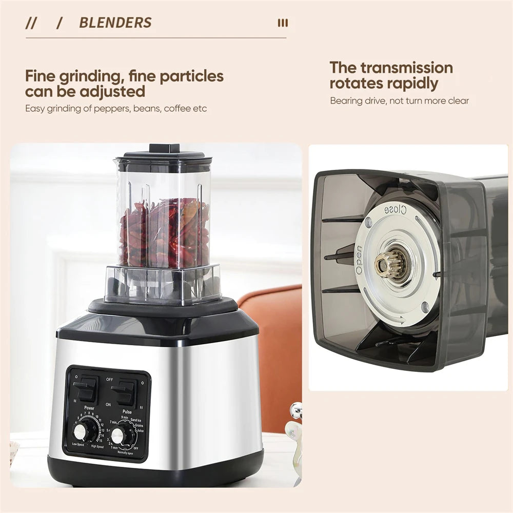 3-in-1 Electric Blender 9500W – Multifunction Juicer, Smoothie Maker and Food Processor with 3L, 1.5L and 0.5L Containers