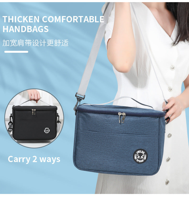 Thermal Insulated Lunch Bag – Waterproof, Thickened, Large Capacity with Adjustable Strap