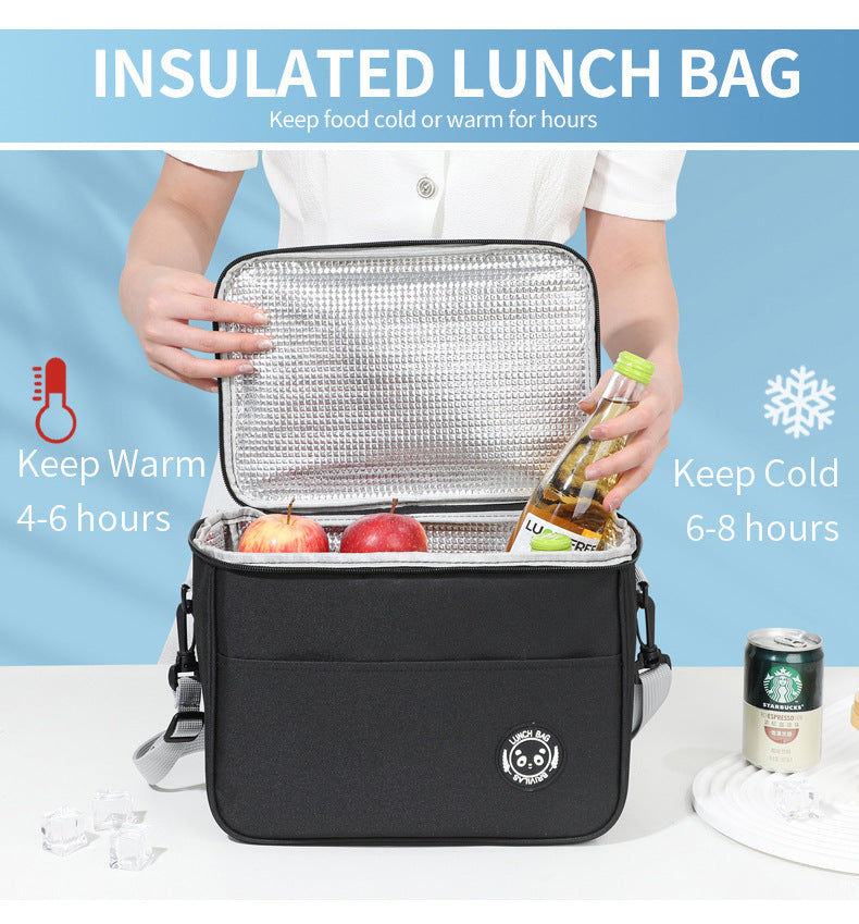 Thermal Insulated Lunch Bag – Waterproof, Thickened, Large Capacity with Adjustable Strap