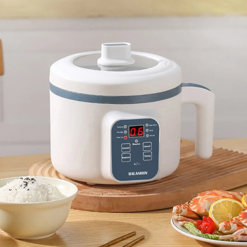 1.7L Electric Rice Cooker – Non-Stick Multi Cooker with Steamer, Smart Mechanical Controls, 220V