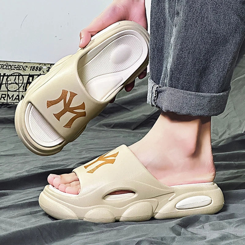 Men’s Platform EVA Slippers – Thick-Soled Non-Slip Indoor Outdoor Slides & Fashion Flip Flops