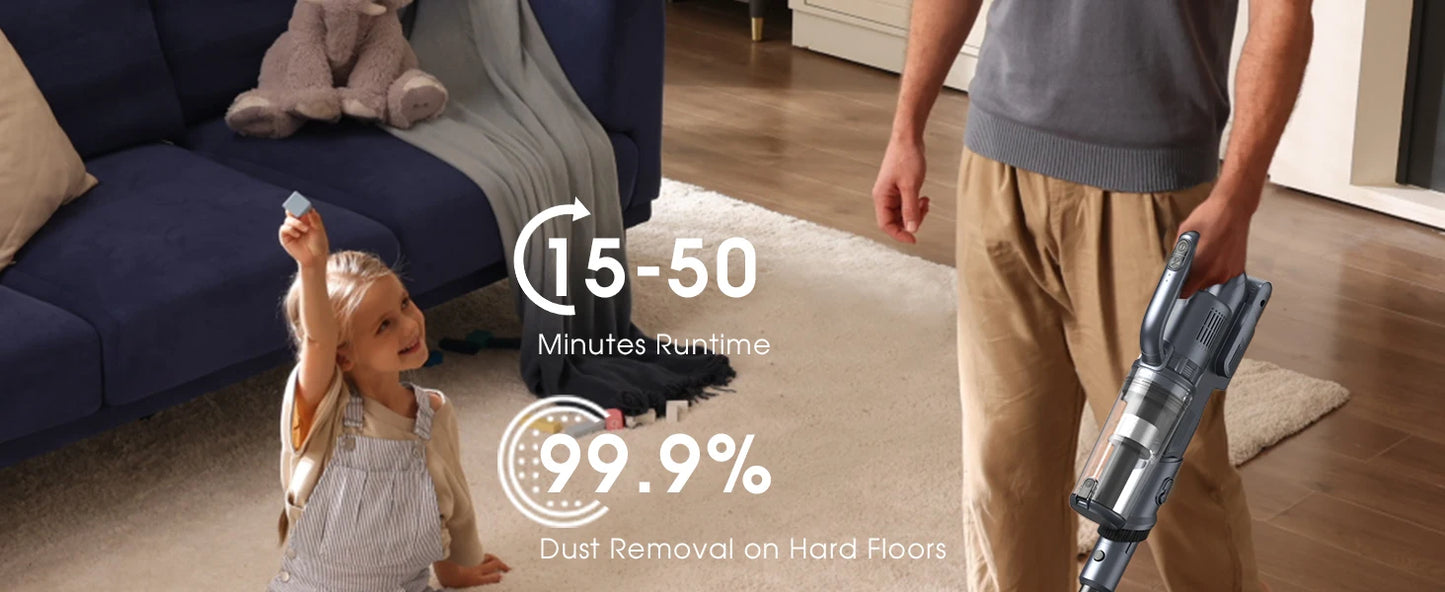 M243 Wireless Floor Vacuum – 25kPa Powerful Suction
