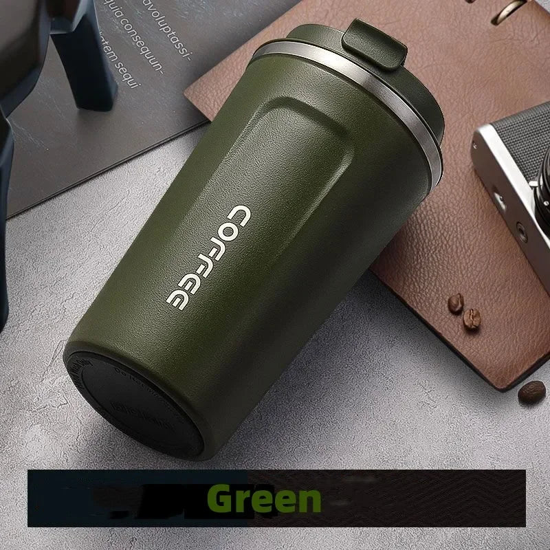 380ML 510ML Stainless Steel Thermal Travel Mug – Leakproof Coffee and Water Bottle