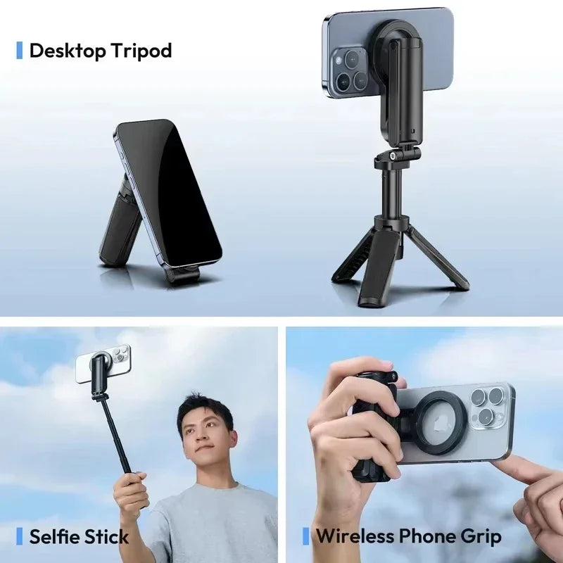 2026 Magnetic Selfie Stick Tripod with Remote – Extendable Phone Stand for iPhone, Samsung & Xiaomi