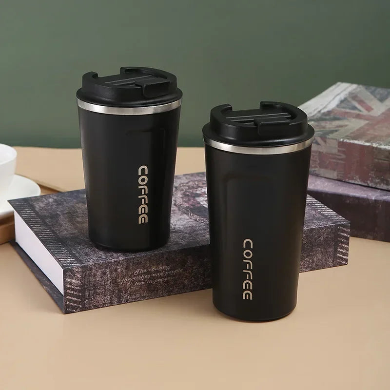 380ML 510ML Stainless Steel Thermal Travel Mug – Leakproof Coffee and Water Bottle
