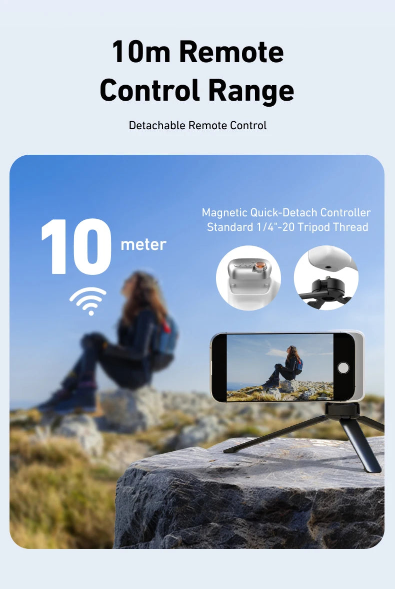 TELESIN Magnetic Phone Camera Grip with Remote – Shooting Handle for iPhone, Huawei & Samsung