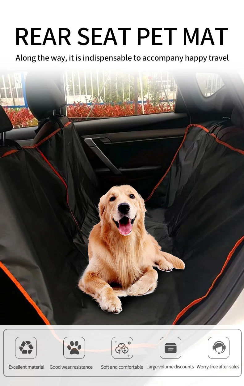 Dog Car Seat Cover for Back Seat – Oxford Cloth Durable Scratchproof Hammock and Pet Seat Protector for Cars, Trucks and SUVs
