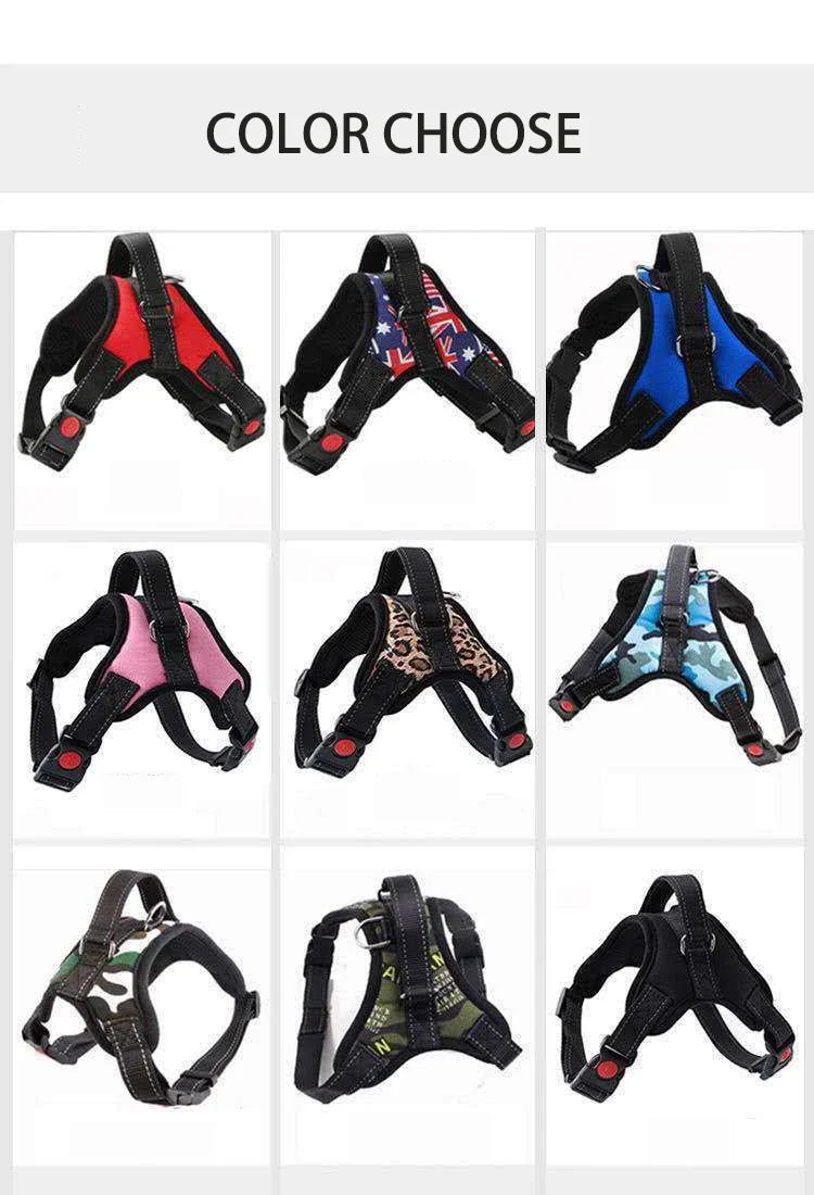 Adjustable Dog Harness – Quick Release, Breathable Nylon Vest for Pets