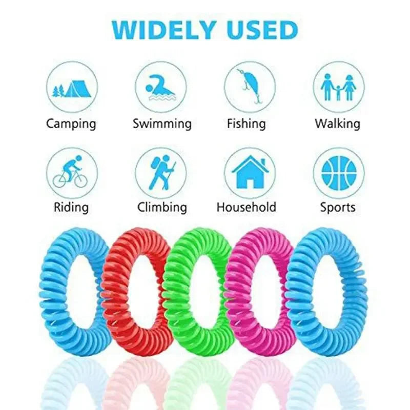 Waterproof Citronella Mosquito Repellent Wristbands β 10 Pack with 6 Patches