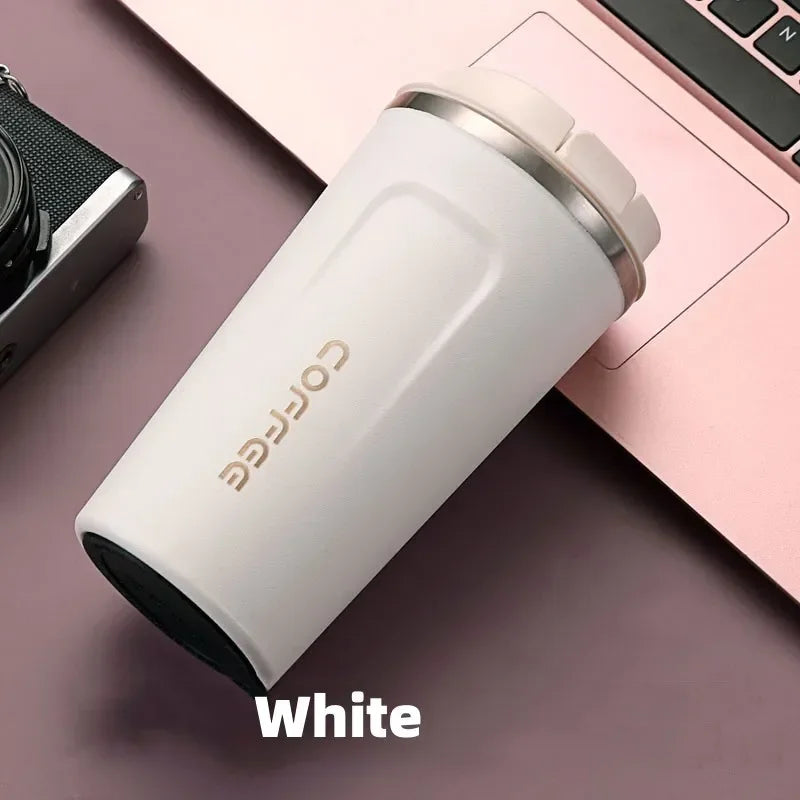 380ML 510ML Stainless Steel Thermal Travel Mug – Leakproof Coffee and Water Bottle