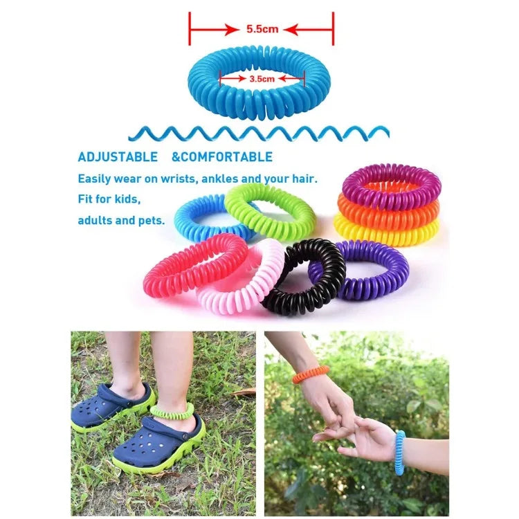 Waterproof Citronella Mosquito Repellent Wristbands β 10 Pack with 6 Patches