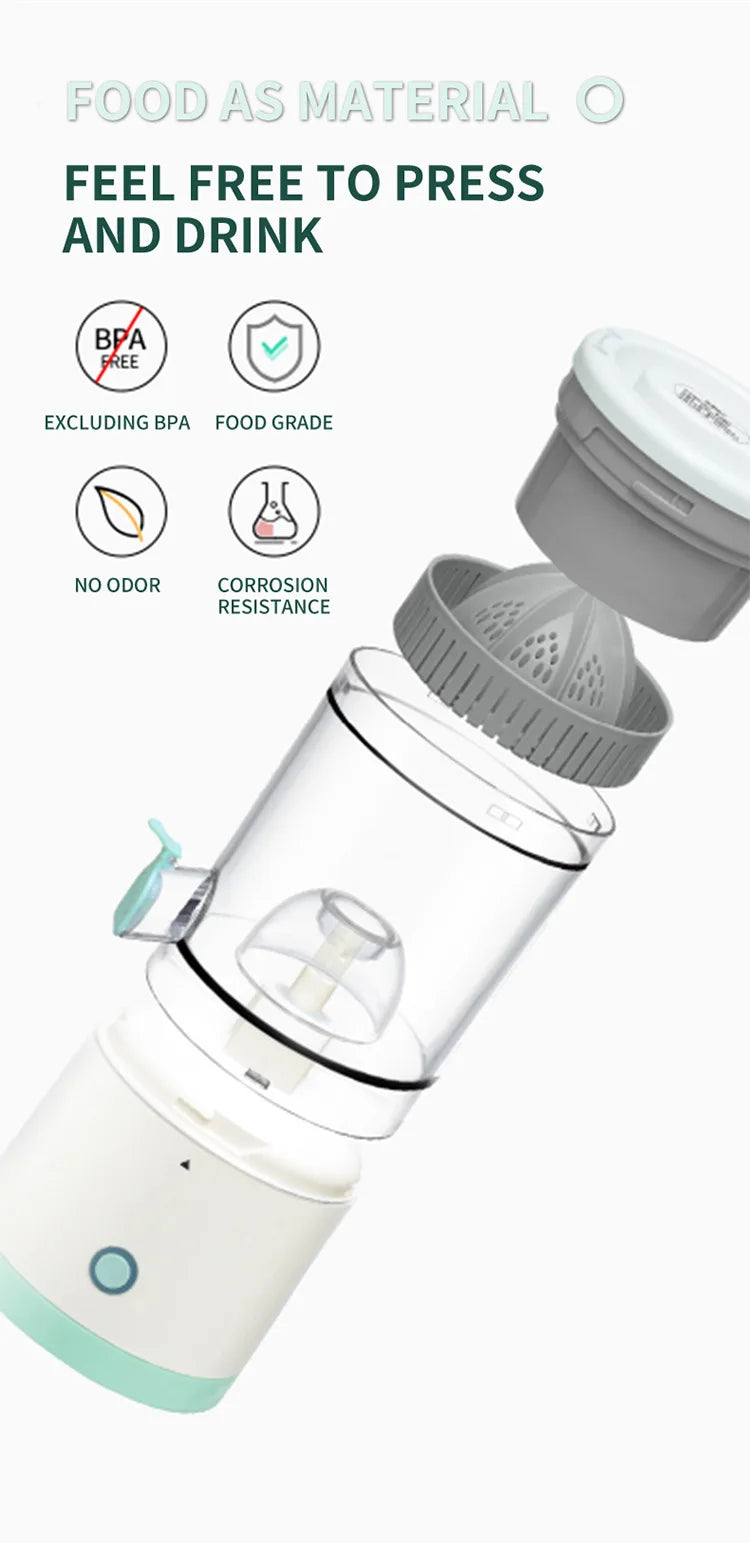 Fully Automatic Fruit Juicer Portable Household Juice Machine with Residue Separation