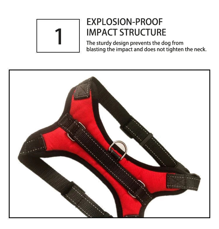 Adjustable Dog Harness – Quick Release, Breathable Nylon Vest for Pets