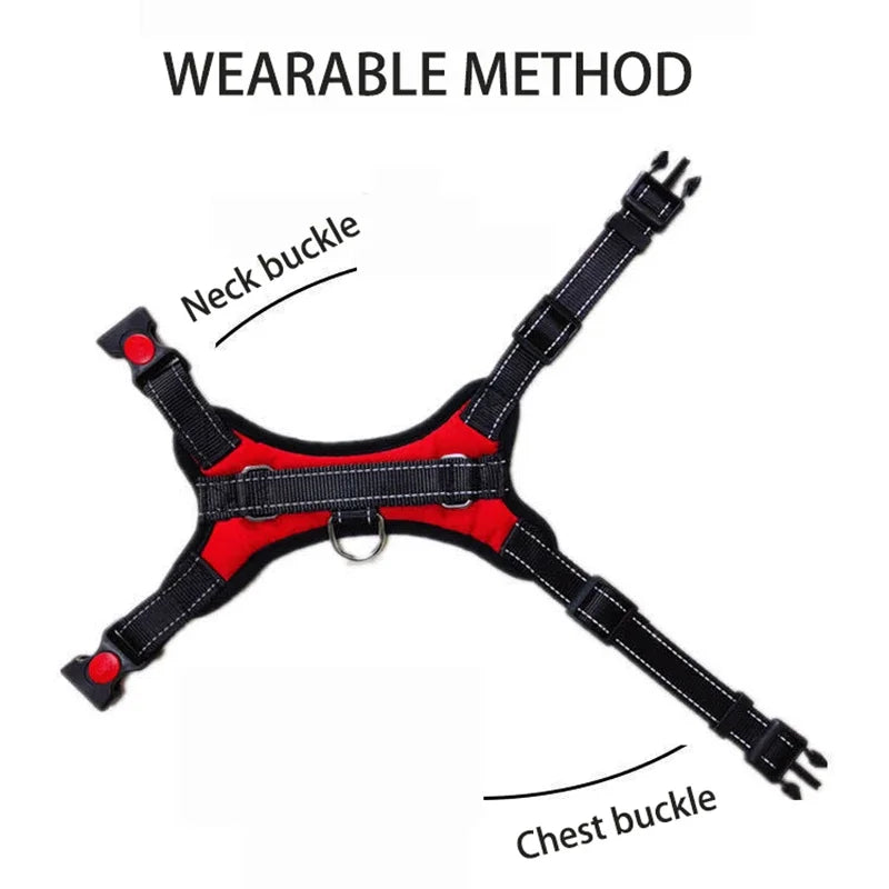 Adjustable Dog Harness – Quick Release, Breathable Nylon Vest for Pets