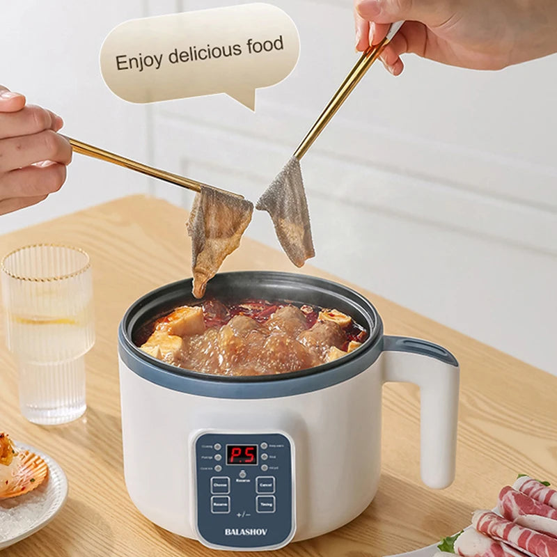 1.7L Electric Rice Cooker – Non-Stick Multi Cooker with Steamer, Smart Mechanical Controls, 220V