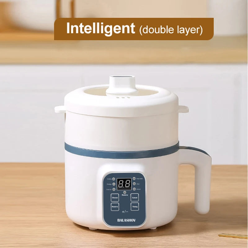 1.7L Electric Rice Cooker – Non-Stick Multi Cooker with Steamer, Smart Mechanical Controls, 220V
