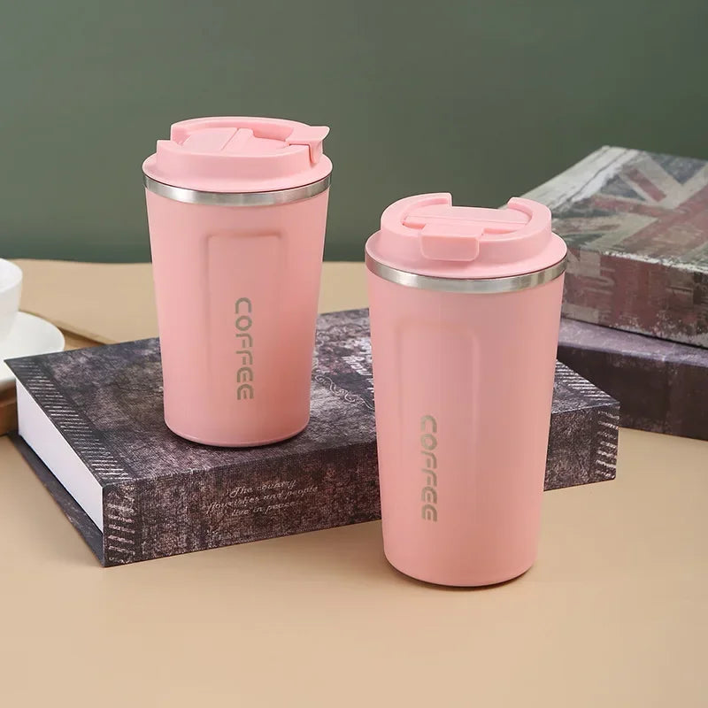 380ML 510ML Stainless Steel Thermal Travel Mug – Leakproof Coffee and Water Bottle