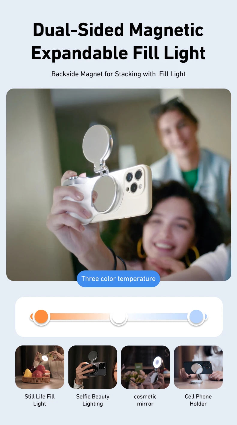 TELESIN Magnetic Phone Camera Grip with Remote – Shooting Handle for iPhone, Huawei & Samsung