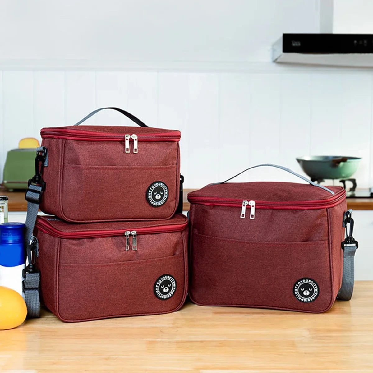Thermal Insulated Lunch Bag – Waterproof, Thickened, Large Capacity with Adjustable Strap