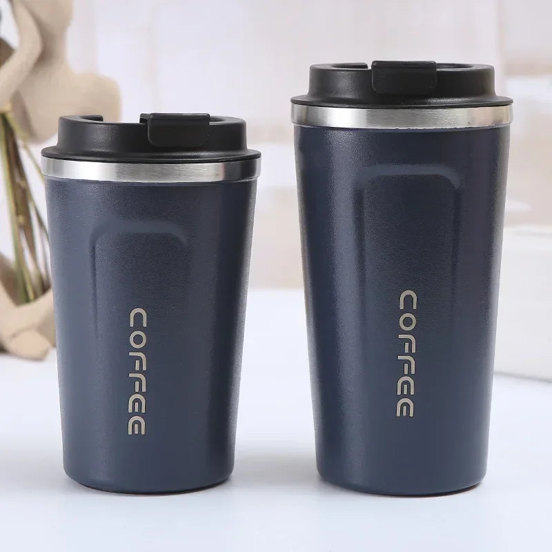 380ML 510ML Stainless Steel Thermal Travel Mug – Leakproof Coffee and Water Bottle