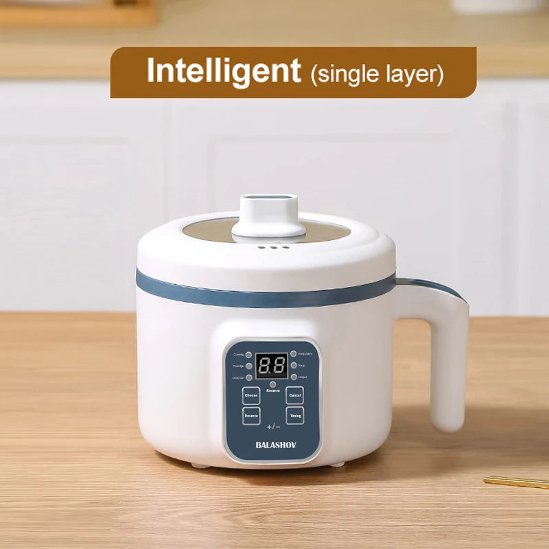 1.7L Electric Rice Cooker – Non-Stick Multi Cooker with Steamer, Smart Mechanical Controls, 220V