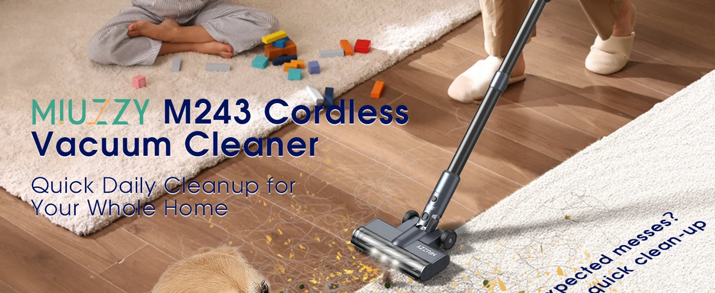 M243 Wireless Floor Vacuum – 25kPa Powerful Suction