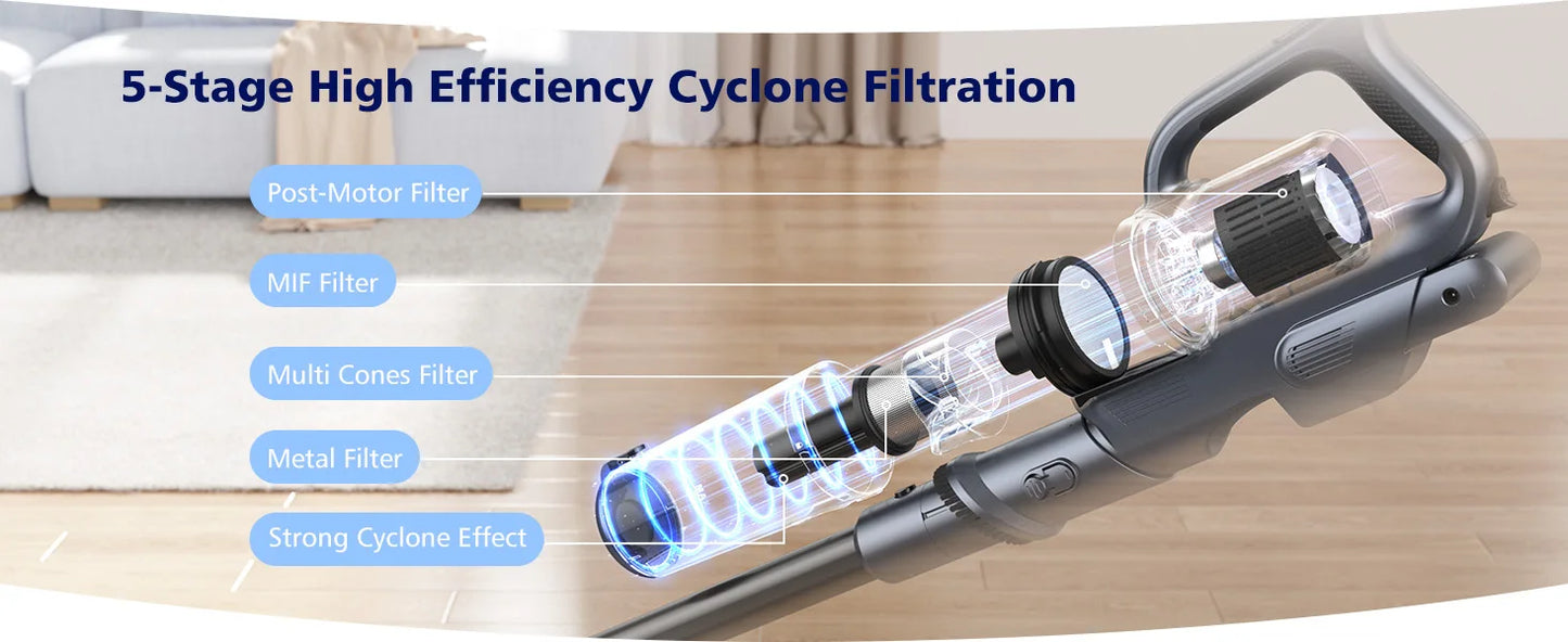 M243 Wireless Floor Vacuum – 25kPa Powerful Suction