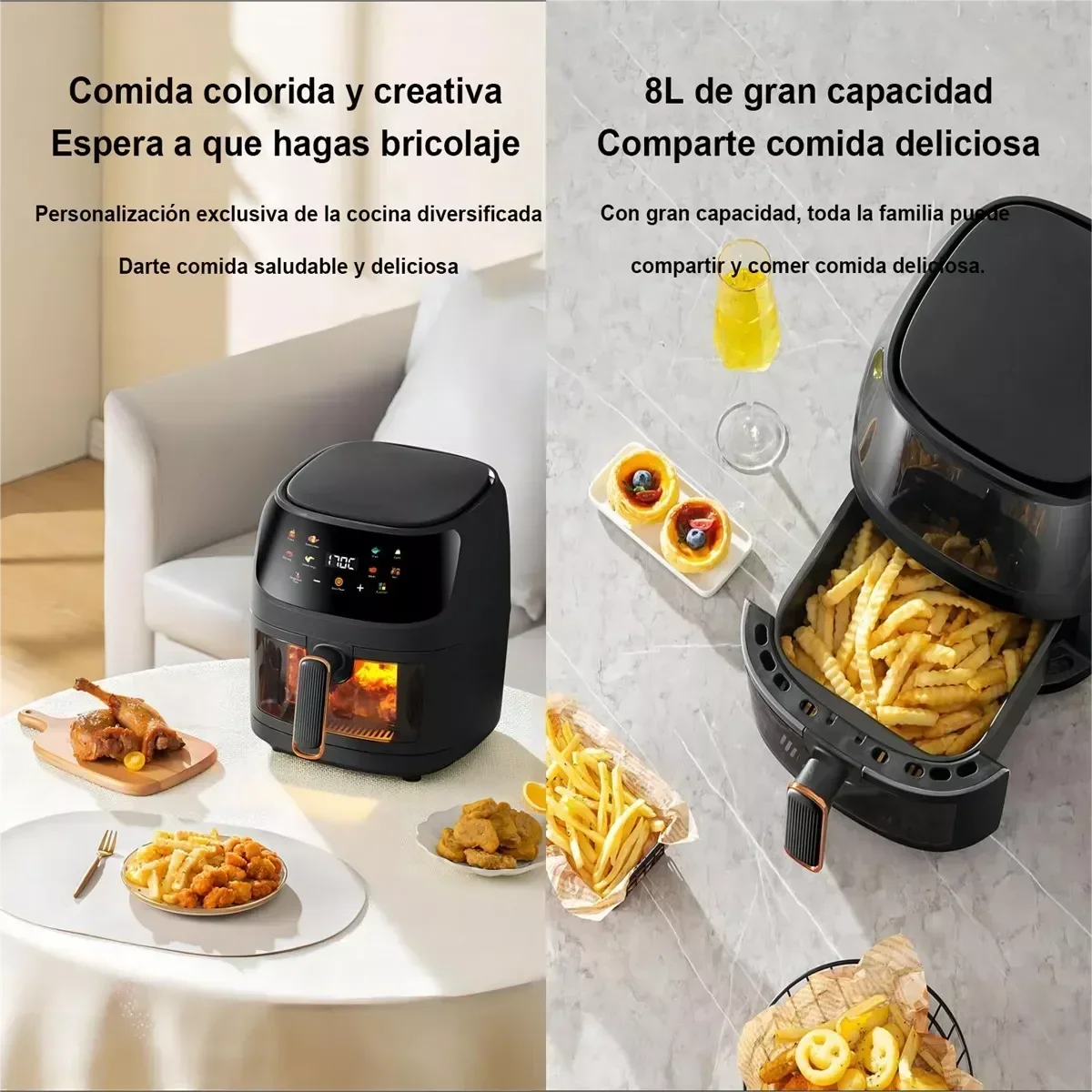 8L Digital Air Fryer – Touch Control, Healthy Cooking