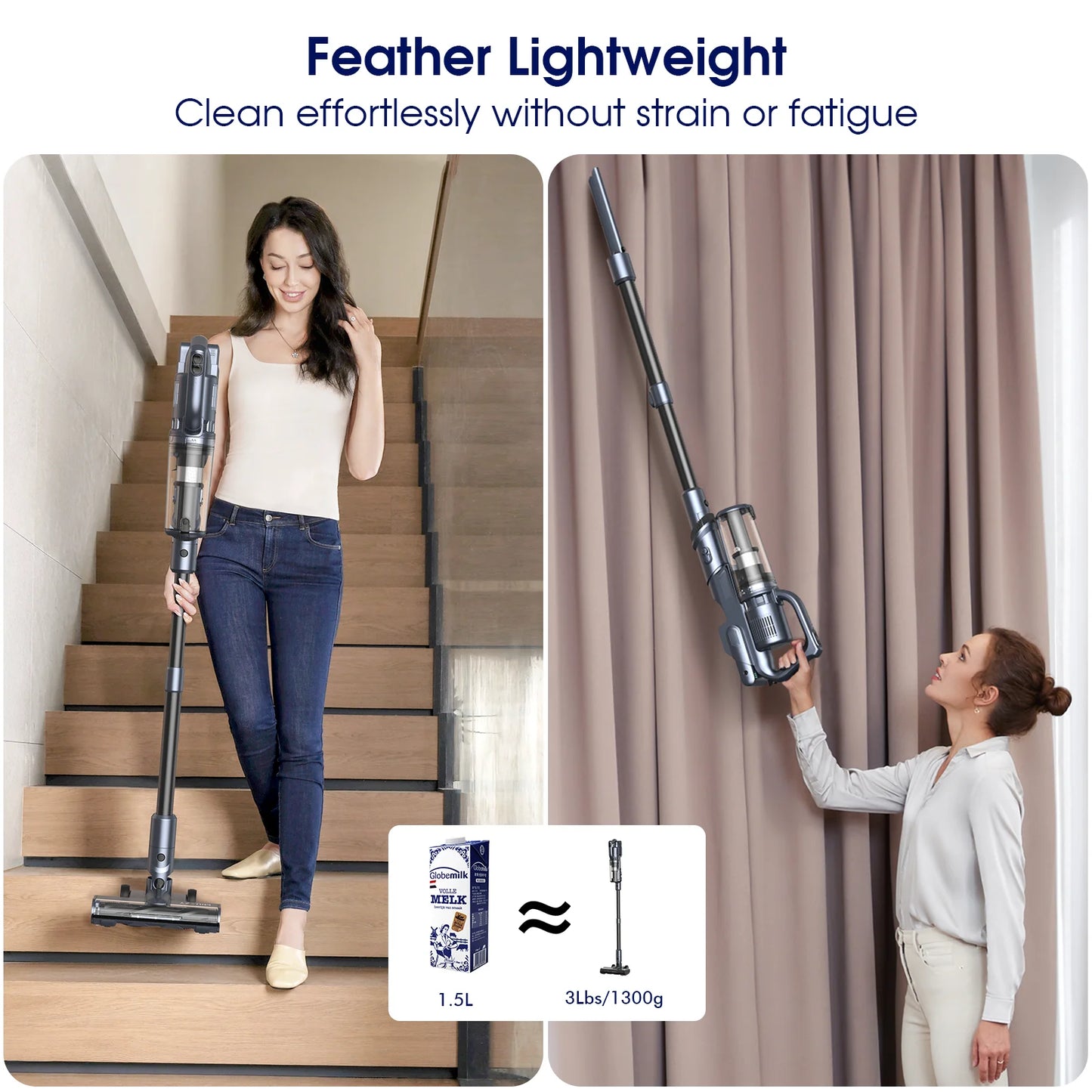 M243 Wireless Floor Vacuum – 25kPa Powerful Suction