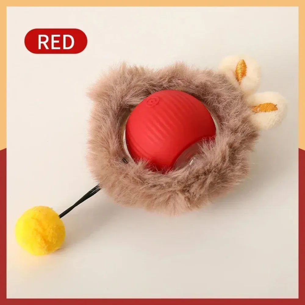 Rechargeable Cat Interactive Ball Toy – Auto Rolling Mouse with Tail"